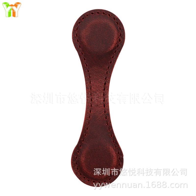 Spot Retro Cowhide Magnetic Bookmarks For Reading And Writing Preparation Magnetic Positioning Logo Cowhide Bookmarks - Image 1