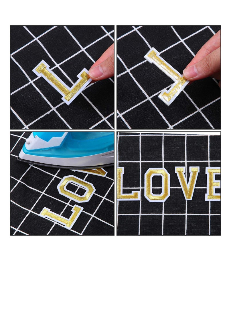 Iron on Letter Patches, Alphabet Applique Patches or Sew Appliques with Embroidered Patch A-Z Badge Decorate Repair for Hats Shirts Shoes Jeans Bags - Image 3