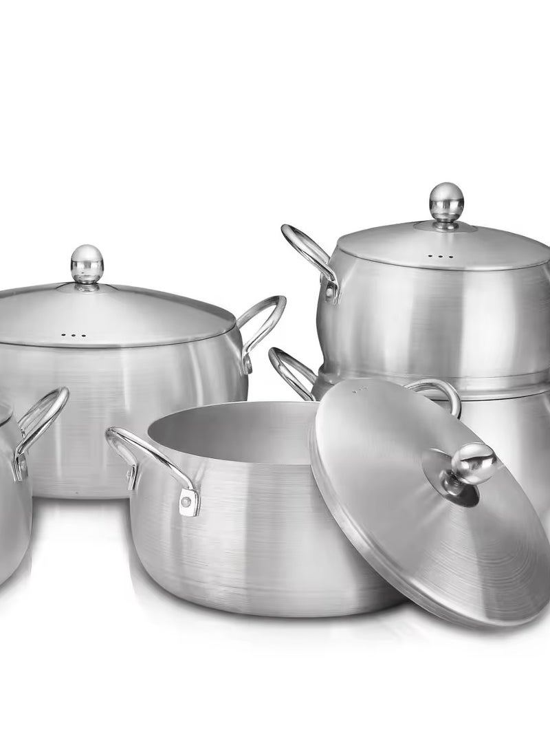 Generic 5 Piece Aluminum Cookware Set with Lids  - Image 3