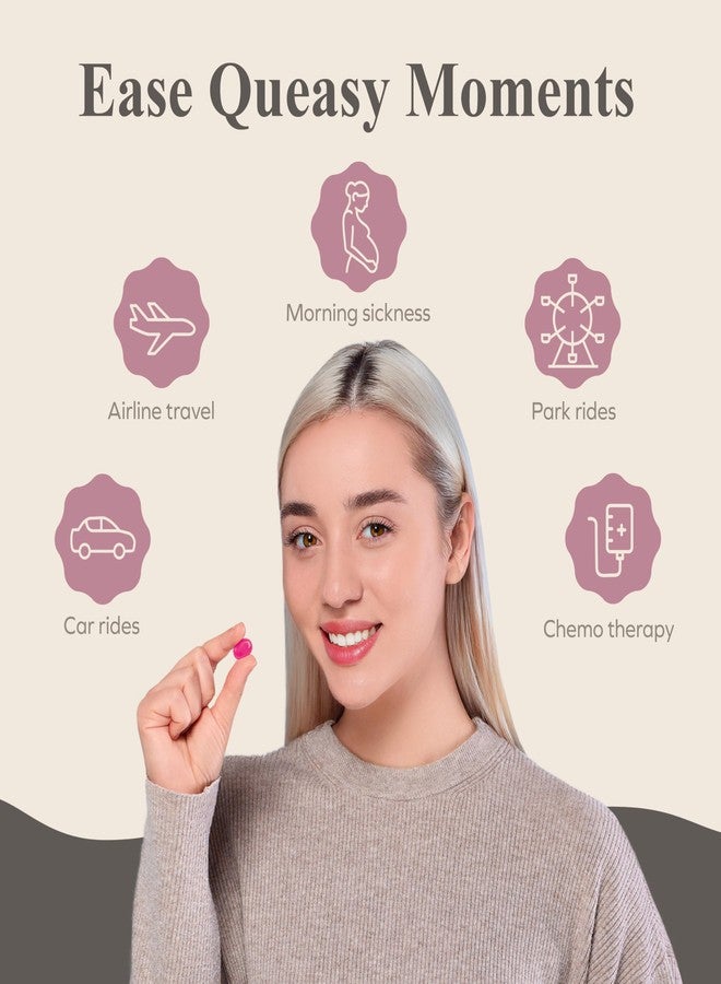 Three Lollies Queasy Drops - Sour Raspberry Flavor - Travel Sickness & Nausea Relief, Soothes Stomach & Dry Mouth, Natural Ingredients - 21 ct - Image 3