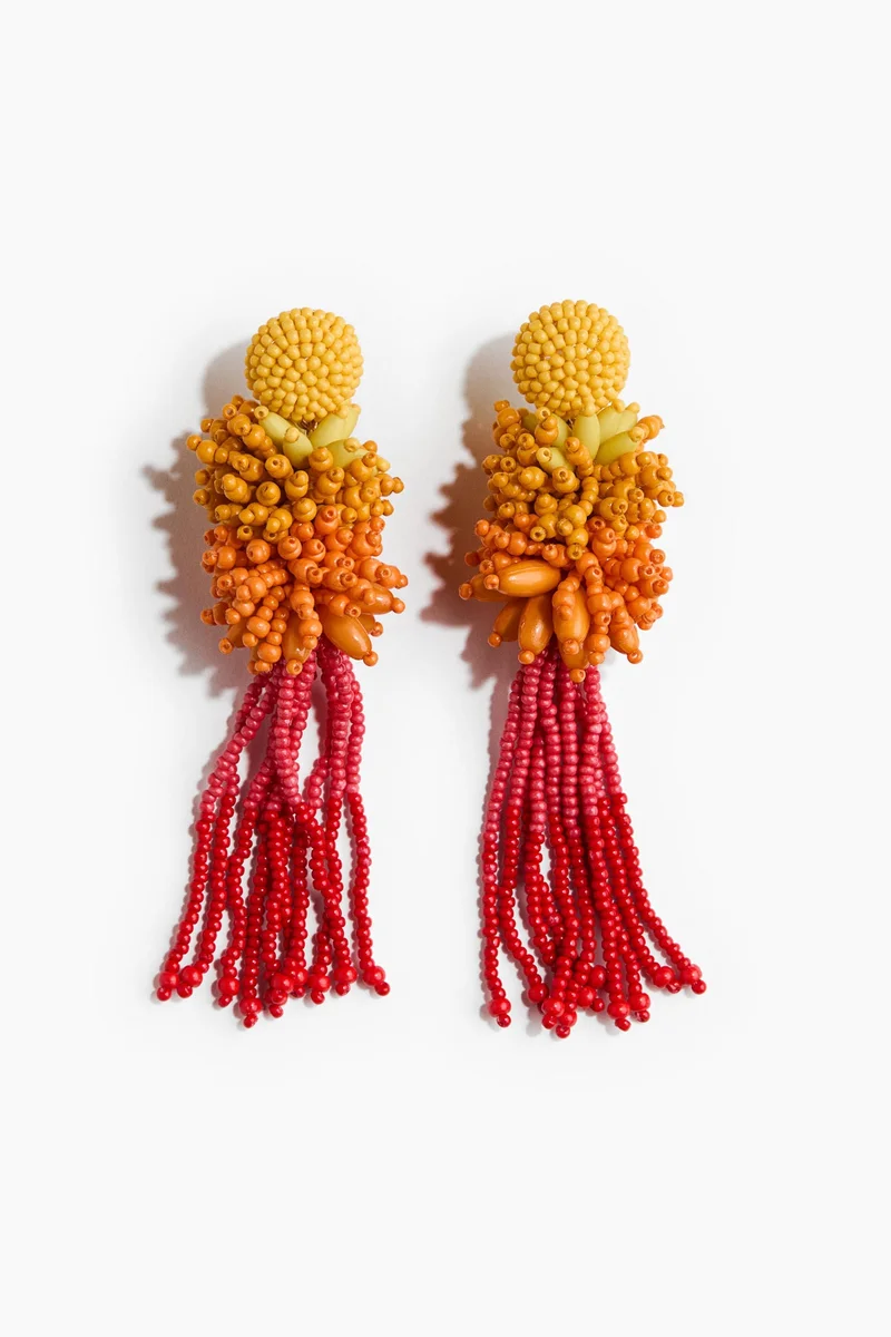 Beaded cluster earrings