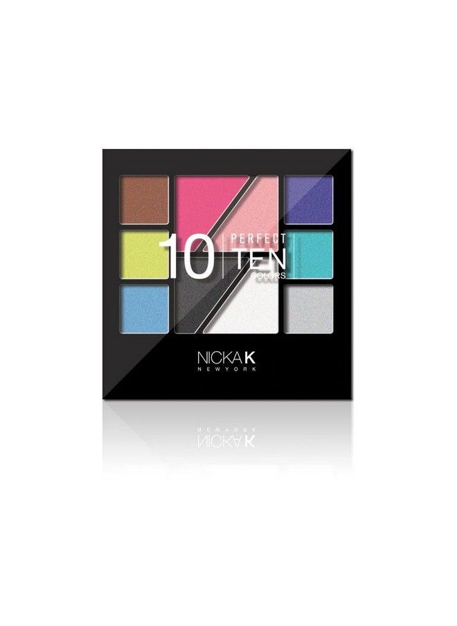 Nicka K Perfect Ten Colors Eyeshadow Paletteap022 Multicolor 9 G  - Image 2
