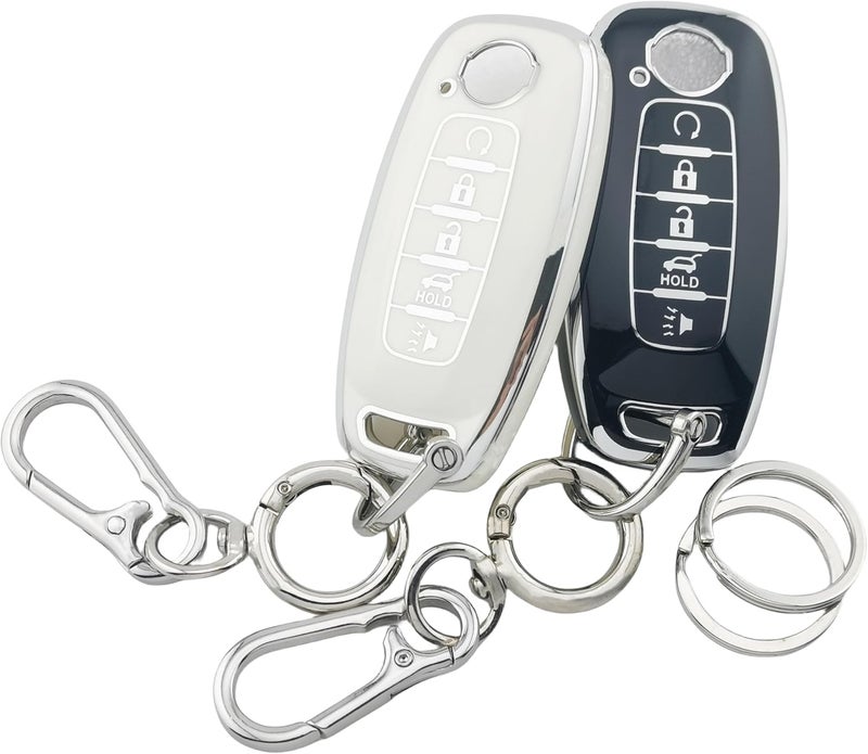 RUNZUIE TPU Key Fob Cover for Nissan Rogue and Pathfinder