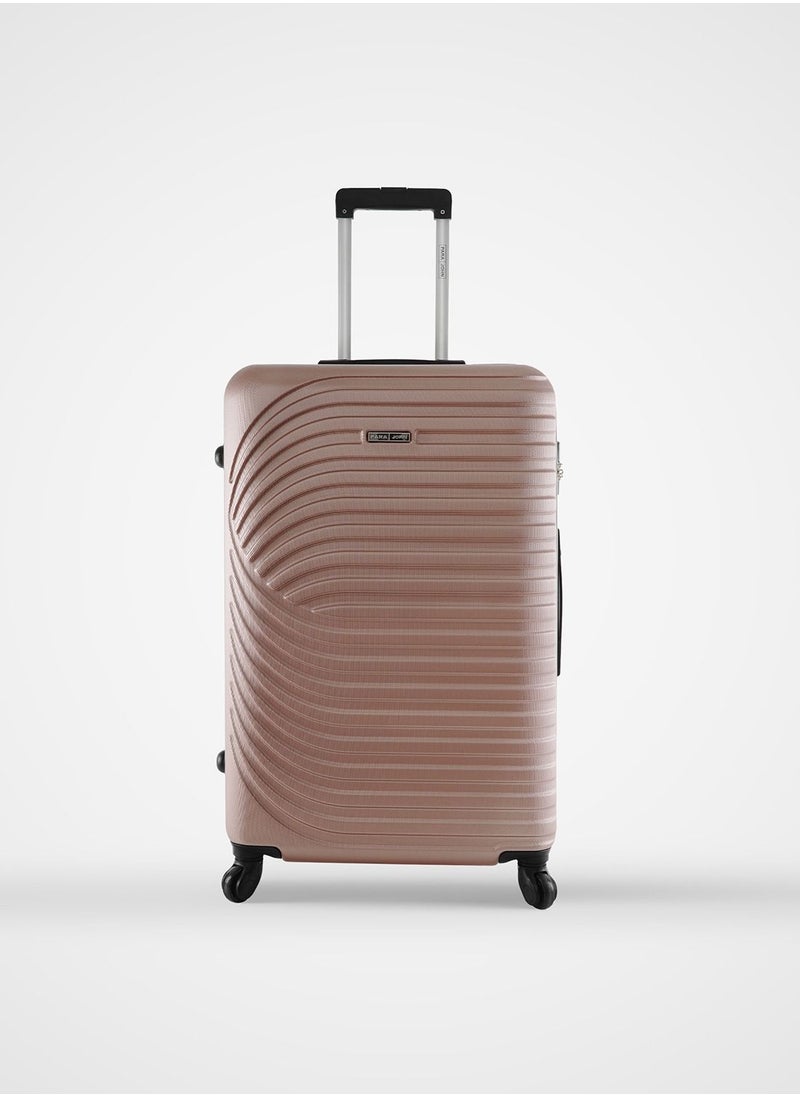 PARAJOHN Sparkle Cabin Size ABS Hardside Spinner Luggage Trolley 20 Inch Rose Gold  - Image 1