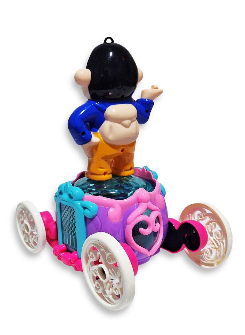 Ramadan Lantern, a wonderful musical action toy for children, a dancing Ramadan lantern with cartoon characters on a classic animated illuminated cart, cute Ramadan lanterns, a new Ramadan lantern toy for children, model ZR179-17, multi-colored bouquet - Image 4