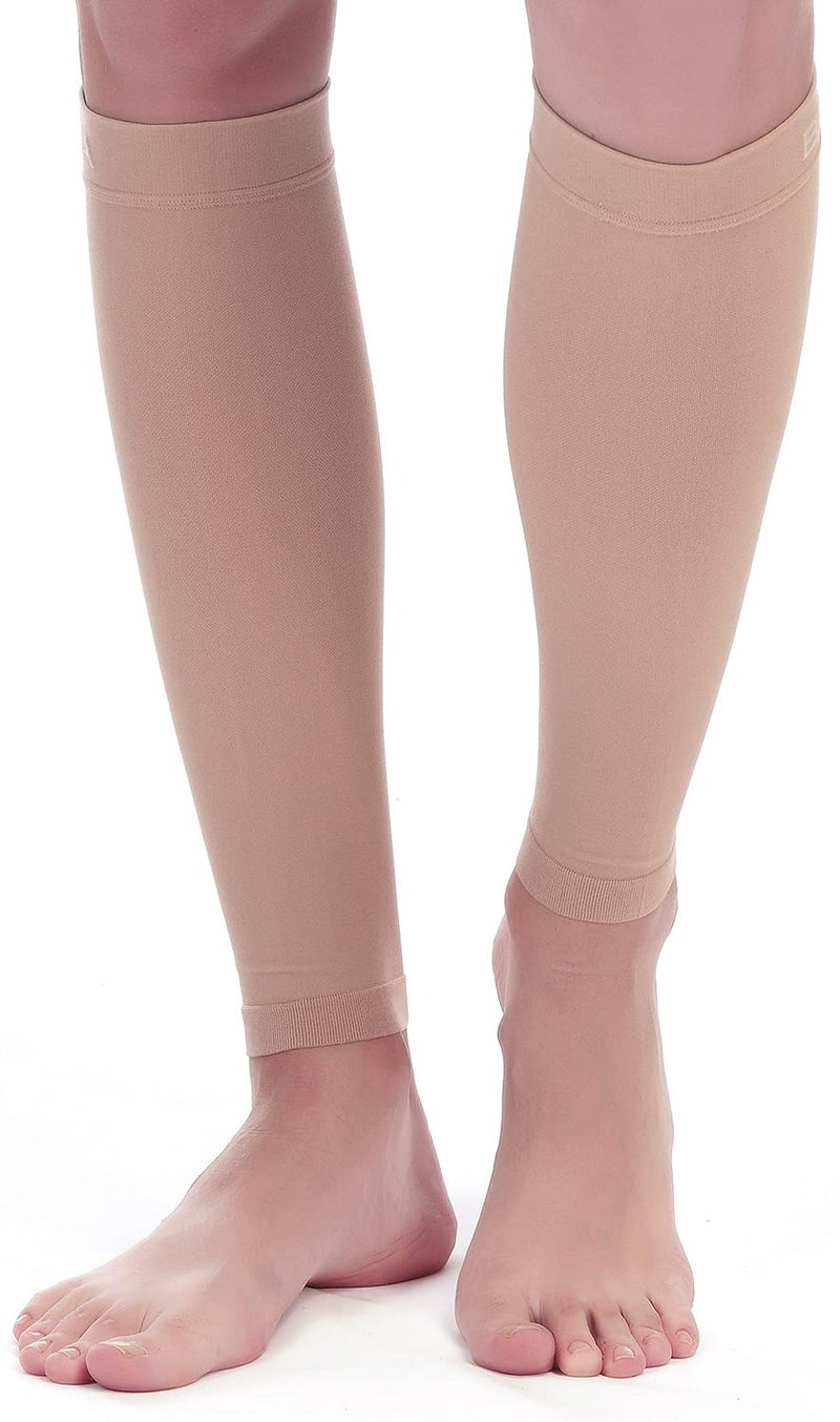 BSERA Calf Compression Sleeve Women, 2 Pairs 20-30mmHg Footless Compression Socks Stockings for Calf Support, Circulation, Swelling, Shin Splints, Varicose Veins, Recovery - Image 4