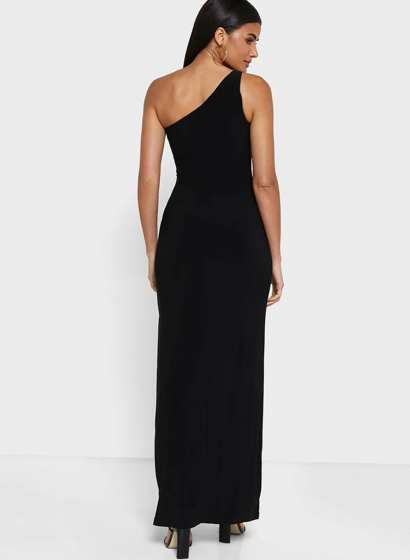 Lauren Ralph Lauren One Shoulder Knitted Dress