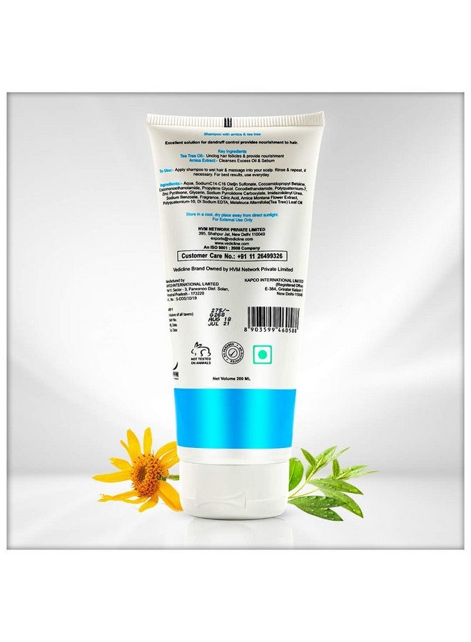 Vedic Line Shampoo with Arnica and Tea Tree, Minimize Dandruff & Oily Scalp, Gives Natural Volume to Hair, 200ml - Image 3