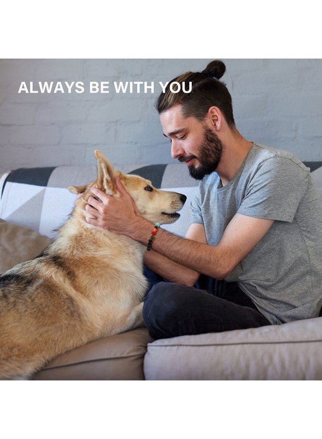 جيديف مجموعة هدايا تذكارية للحيوانات الأليفة من جاديف مكونة من 9 قطع، سوار جسر قوس قزح، سوار تذكاري للحيوانات الأليفة، سلسلة مفاتيح تذكارية لفقدان الكلب، بطاقة قصيدة جسر قوس قزح مع حقيبة من الأورجانزا المصنوعة من الفلانيل للنساء والرجال محبي الحيوانات الأليفة (تصميم لطيف) - Image 4