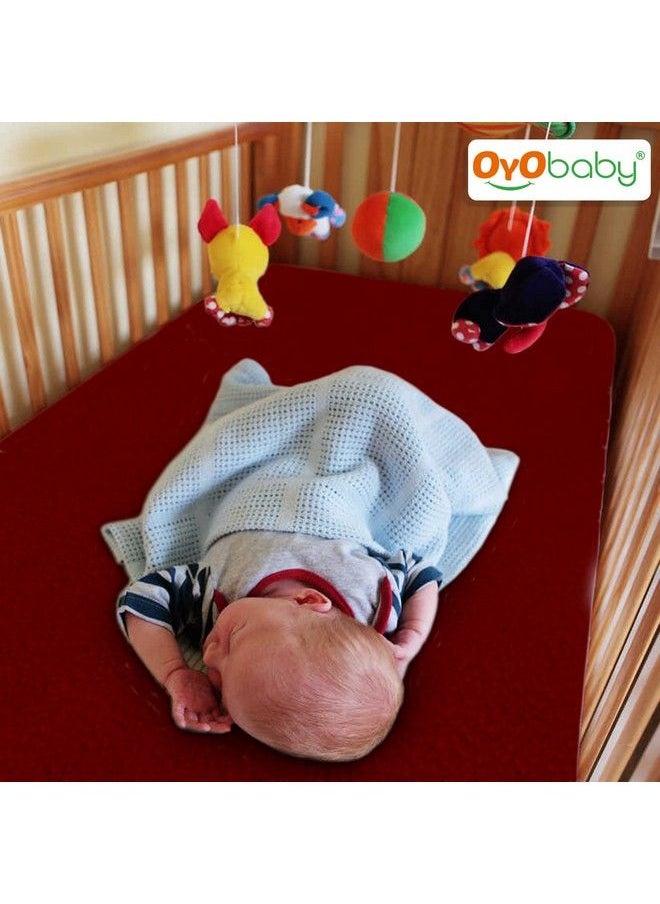 OYO BABY Quickly Dry Super Soft Bed Mattress Protector Maroons (70Cm X 50Cm)  - Image 3