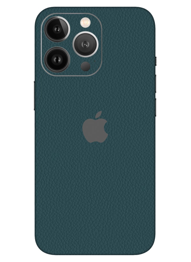 wrapKart - Apple iPhone 14 Pro Max 3m Leather Sticker Skin Green - Image 1