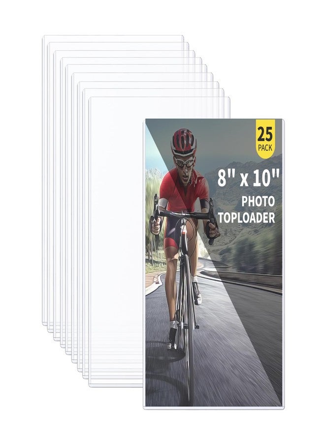 Prilino 25-Pack 8 x 10 Inch Premium Toploaders - Crystal Clear Plastic Holders, Sheet Protectors for Autograph Pictures, Art - Image 1