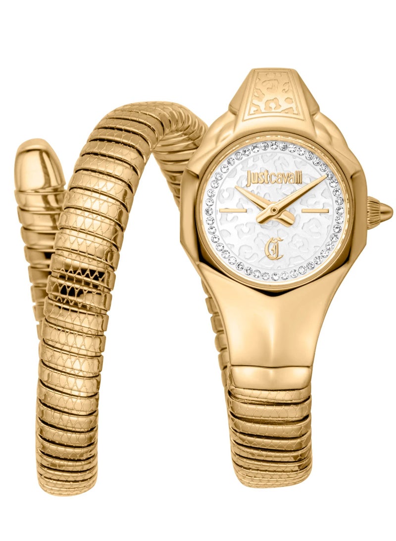 JC Just Cavalli Signature Snake Fiore Fiore Yellow Gold Silver JC1L354M0025 - Image 1