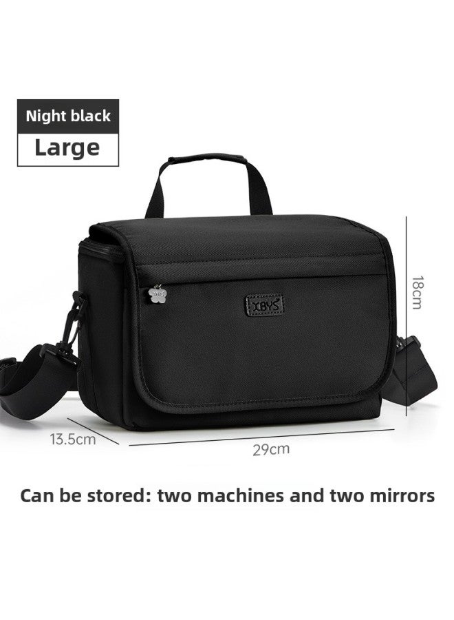 SLR Camera Bag Shoulder Bag Casual Bag Crossbody Canon Photography Bag Micro Single Bag Portable Storage Bag Fuji Bag-Color:Large Black  - Image 1
