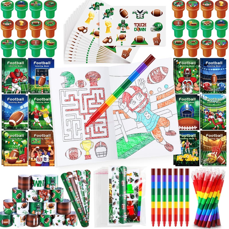 BenLouis 84Pcs Football Party Favors Sports Football Theme Birthday Party Favors Coloring Books Bulk for Kids Team Gift Goodie Bag Fillers Classroom games Rewards Supplies - Image 2