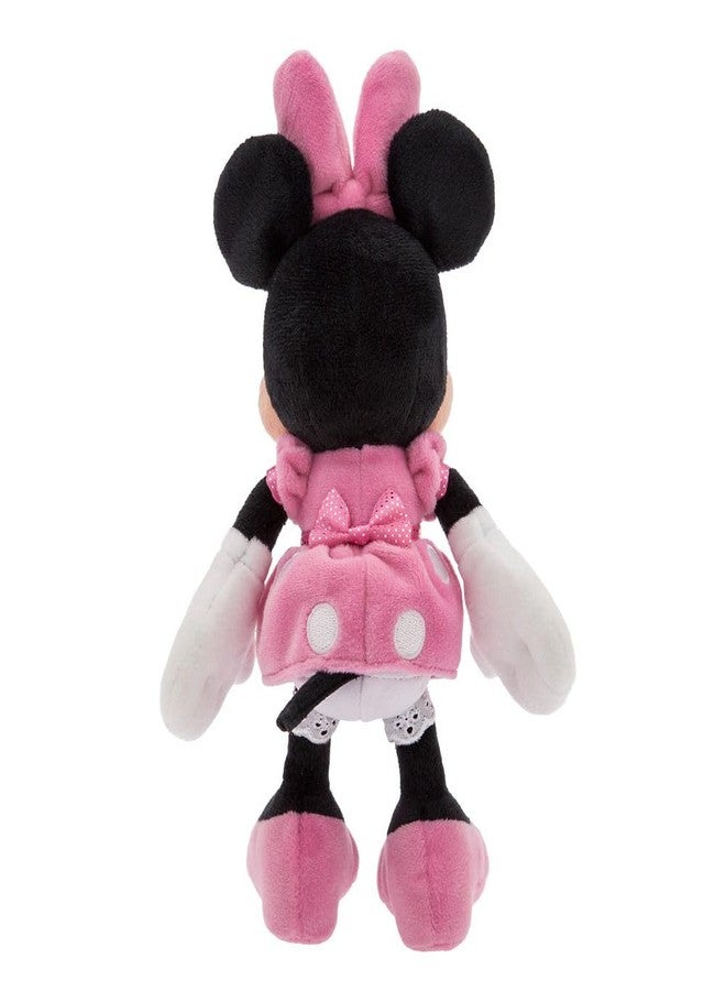 Disney store دمى ميني بيك بوس من متجر ديزني الرسمي - ميني ماوس - فستان وردي - حيوان محشو لطيف بتفاصيل دقيقة، ميزات مطرزة، ألعاب قماشية بقاعدة حبوب للأطفال - Image 3