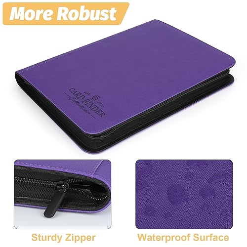 Foalgo Trading Card Binder, Card Collection Binder Album Folder with 540 Side Loading Pockets, 9 Pocket Trading Card Album Folder for TGC,MTG, Baseball Cards, Yugioh - Image 2