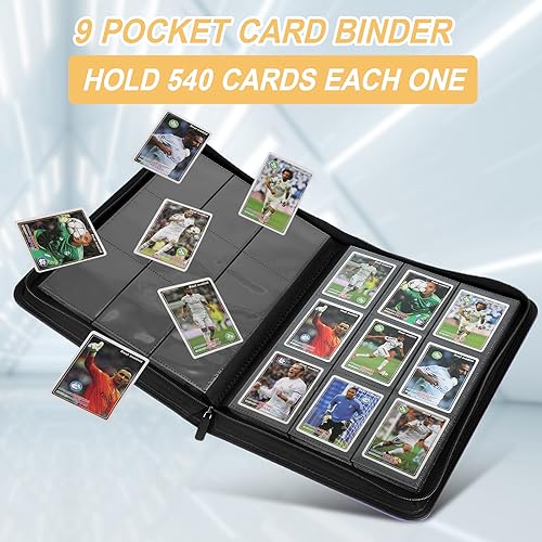 Foalgo Trading Card Binder, Card Collection Binder Album Folder with 540 Side Loading Pockets, 9 Pocket Trading Card Album Folder for TGC,MTG, Baseball Cards, Yugioh - Image 3