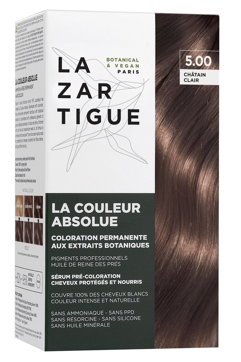 Lazartigue La Couleur Absolue Permanent Haircolour 5.00 Light Brown 125ml - Image 1