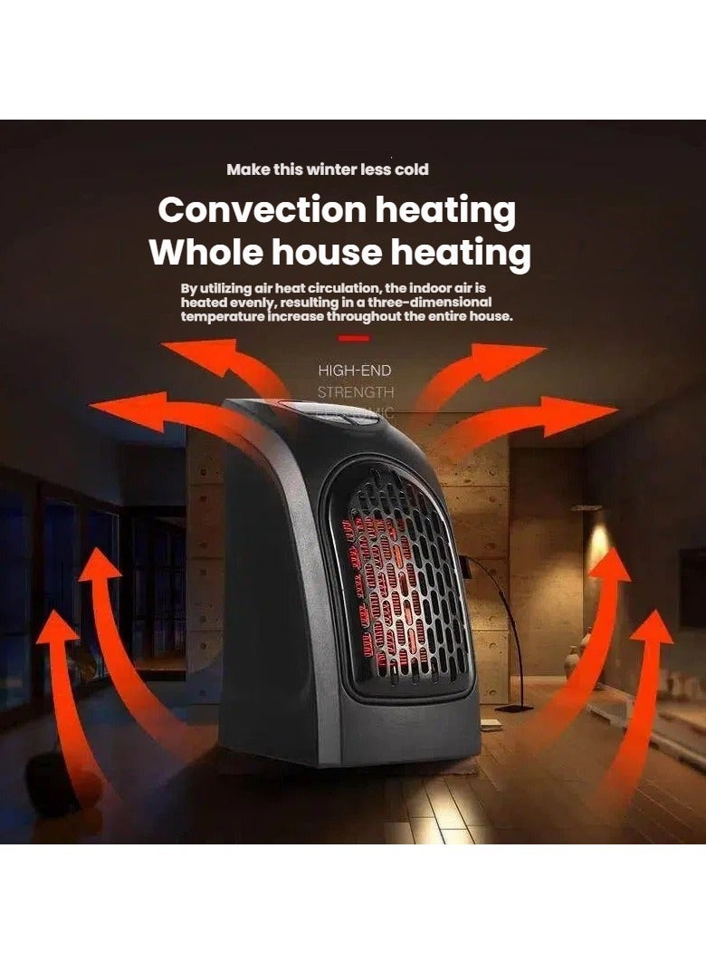 عام **مدفأة كهربائية صغيرة مع قابس بريطاني - تحكم عن بعد 18-32℃ قابل للتعديل، مؤقت 12 ساعة، مدفأة مضغوطة مع حماية من السخونة الزائدة للمنزل والمكتب** - Image 2