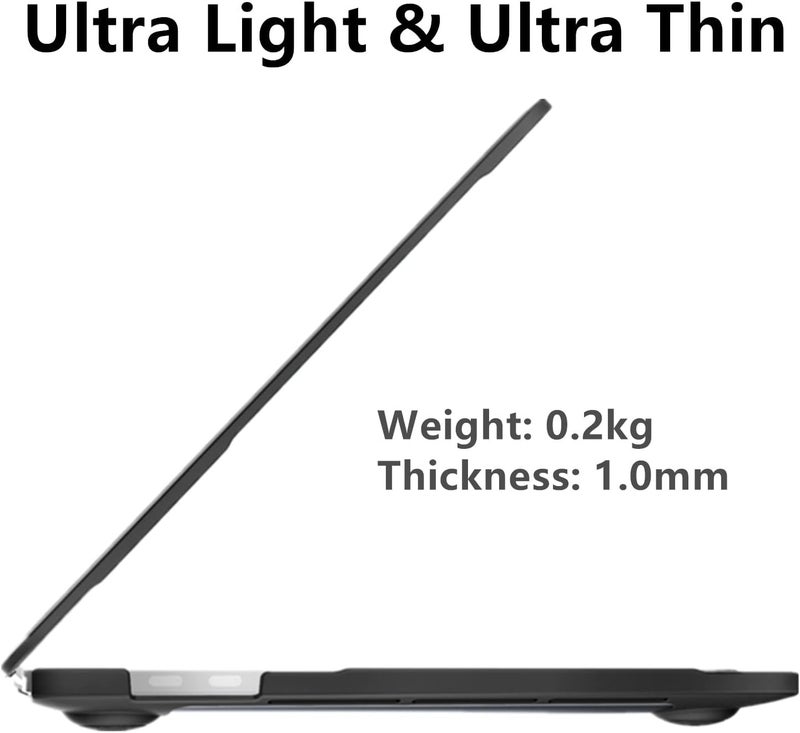 سيفن لاين متوافق مع حافظة MacBook Air 13.6" M4 A3240 2025، غطاء صلب غير لامع مقاوم لبصمات الأصابع ومجموعة غطاء لوحة مفاتيح - حماية كاملة للجسم - Image 4