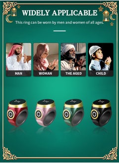 Generic Zikr Ring, Smart Tasbih Zikr Ring With 3 Compatible Sizes(18mm/ 20mm/ 22mm) Ring Count Reminder, Muslim Prayer Timing Reminder,  OLED Display  - Image 4