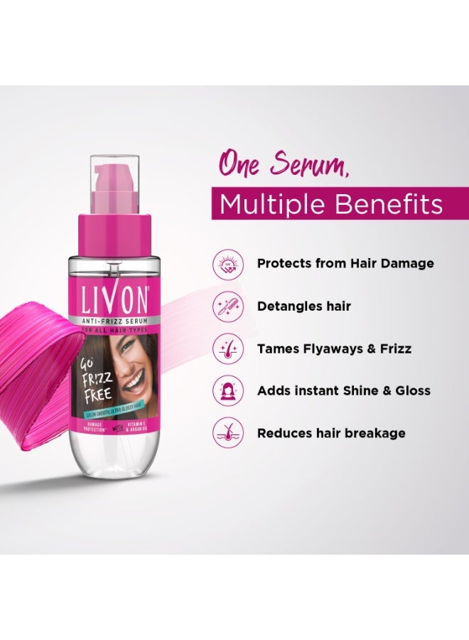 ليفون سيروم للشعر، للشعر الجاف والمجعد | يمنح الشعر لمعاناً ونعومة وحماية من التلف | يترك على الشعر للنساء والرجال | مع فيتامين E وزيت الأرغان | 200 مل - Image 3