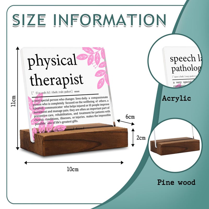YODOCAMP Physical Therapist Gift for Women Men Clear Desk Decor Sign  Appreciation Gifts for PT Doctor of Physical Therapy Student  Funny PT Plaque Signs for Medical Clinic Office Decoration - Image 4