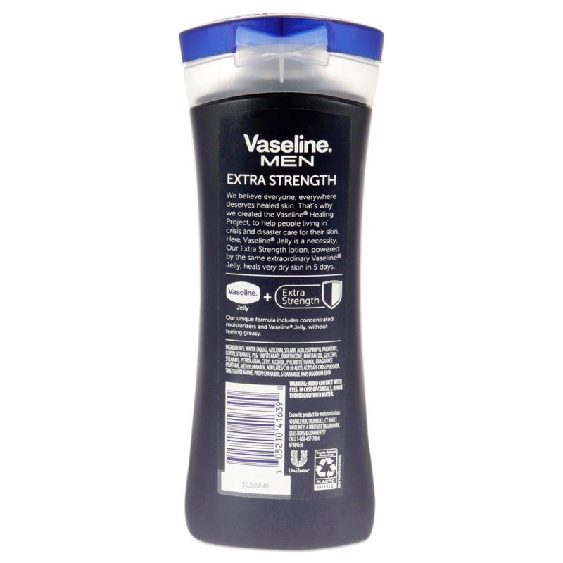Vaseline Men Healing Moisture Hand and Body Lotion Extra Strength 10 oz - Image 2