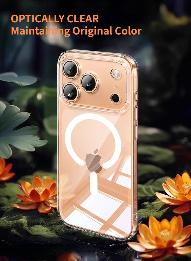 راكسوم جراب حماية كامل لهاتف آيفون 17 برو ماكس، حماية فائقة ضد السقوط بمعايير عسكرية، مقاوم للاصفرار، زوايا معززة، مقاوم للتآكل والخدوش وبصمات الأصابع، نحيف للغاية، حواف مرتفعة، شفاف - Image 3