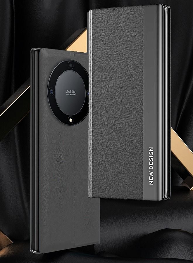 Protector Case for Honor X9a 5g Cover, Smart Ultra Slim Flip Case, Anti-Scratch, Magnetic Closure, Stand Function, Back Cover Case for Honor X9a 5g Black