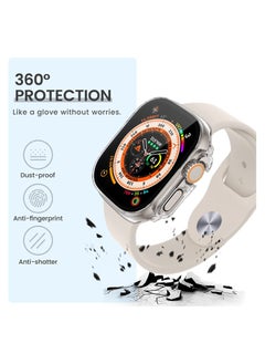 ELTRAZONE [2 Pack] for Apple Watch Ultra Case 49mm, Apple Watch Ultra 49mm Case with Tempered Glass Film & Hard PC & All-Aroud Shockproof Protective & Ultra-Thin Bumper Cover  - Image 3