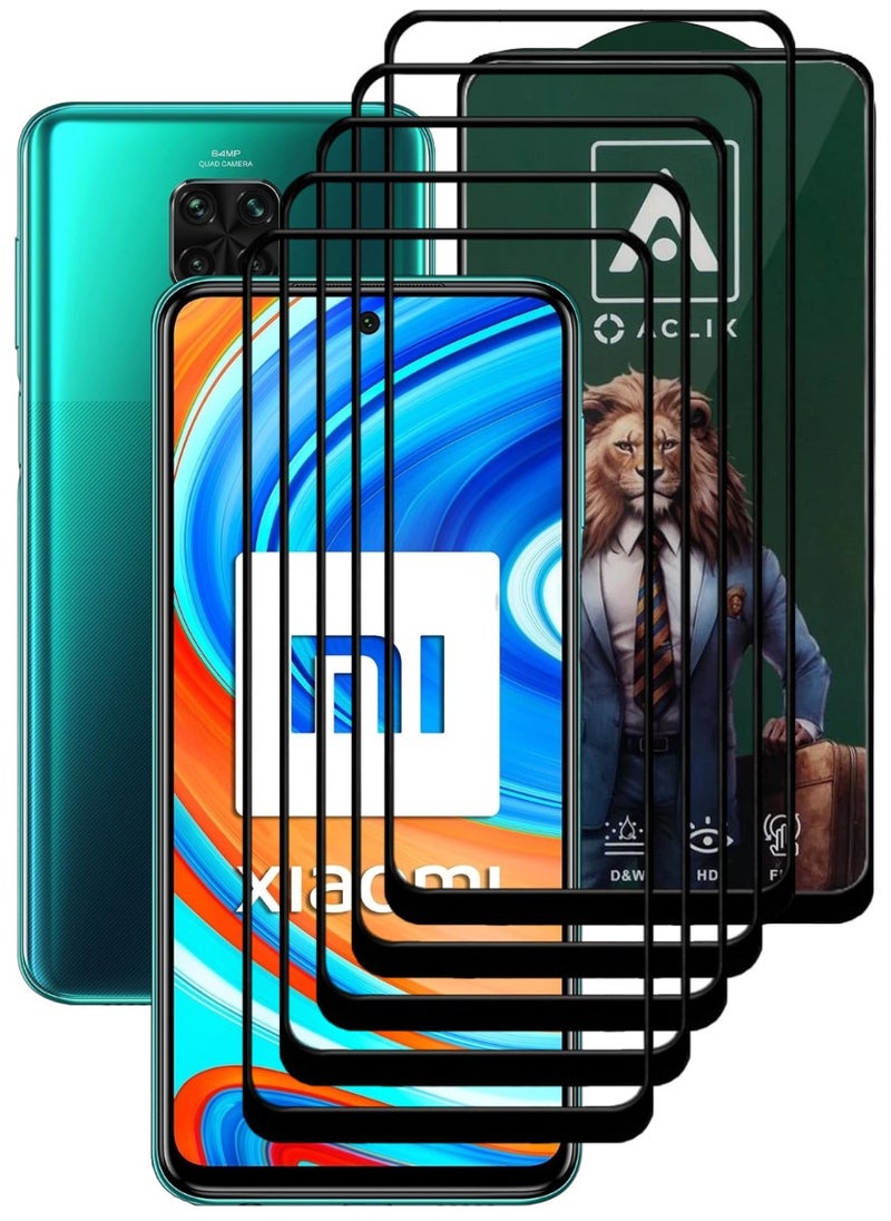 ACLIX 5 Pieces Antistatic ESD Dustproof Premium Quality High Definition Tempered Glass Screen Protector Designed For Xiaomi Redmi Note 9 Pro - Image 1