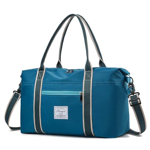 KURGOOL Gym Bag with Wet Pocket Foldable Travel Duffle Bag Carry On Overnight Weekender Bags for Women Travel Gym Yoga - Image 3