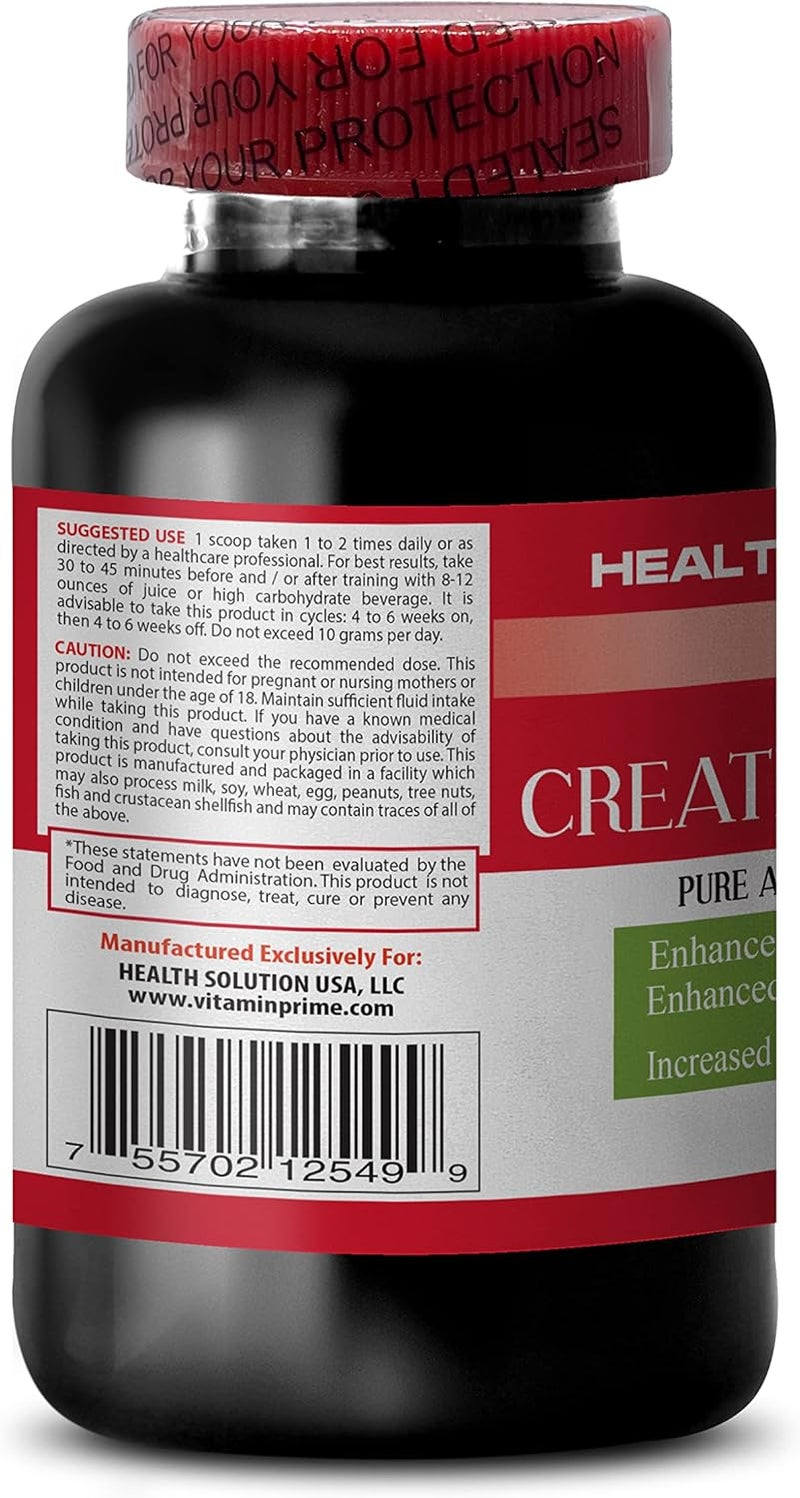 Health Solution Prime كرياتين مونوهيدرات عضوي مسحوق كرياتين 100 جرام يعزز نمو العضلات كرياتين مونوهيدرات مسحوق كرياتين ميكرونيزيد كرياتين مونوهيدرات 5 جرام مسحوق كرياتين ميكرونيزيد 1 زجاجة - Image 3