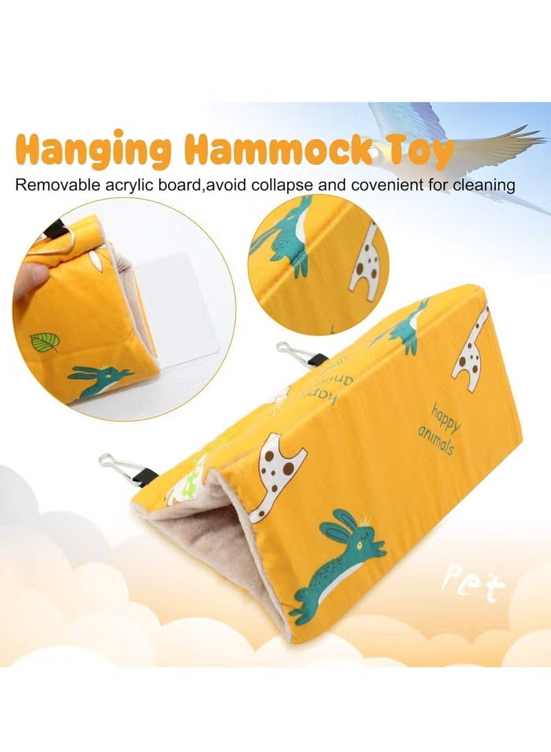 nookly Winter Warm Bird Nest House - Hanging Hammock Velvet Shed Hut Cage Plush Fluffy Birds Hideaway Sleeping Bed Fuzzy for Parrot Parakeet Cockatiels Budgies Lovebird Medium - Image 3