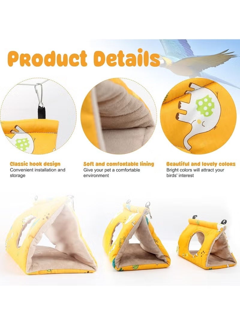 nookly Winter Warm Bird Nest House - Hanging Hammock Velvet Shed Hut Cage Plush Fluffy Birds Hideaway Sleeping Bed Fuzzy for Parrot Parakeet Cockatiels Budgies Lovebird Medium - Image 5