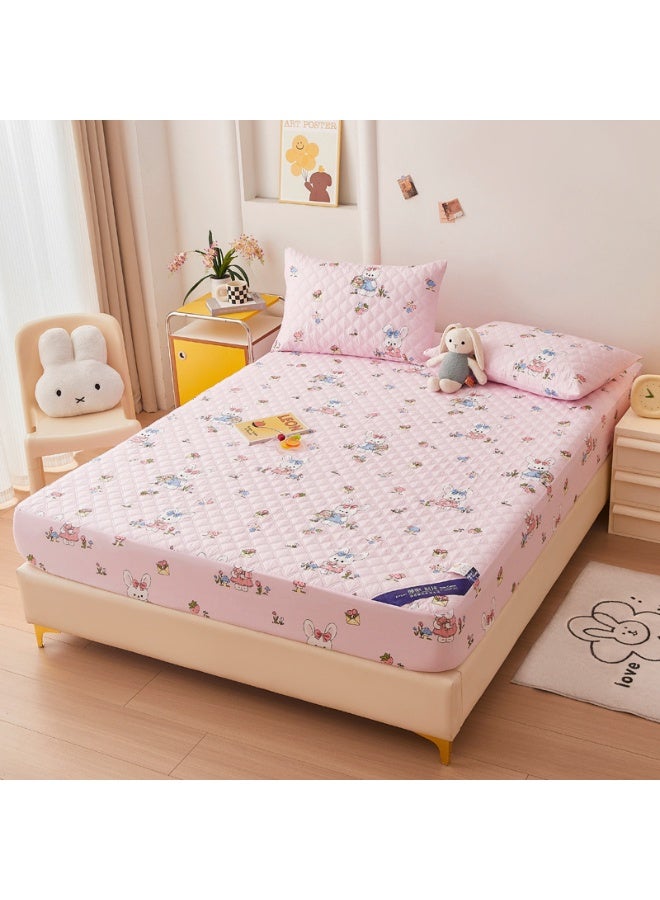 OLUDENIZ Waterproof Cotton Mattress Cover 90*200 cm – Soft, Quilted, and Breathable with 2 Pillowcases - Image 5