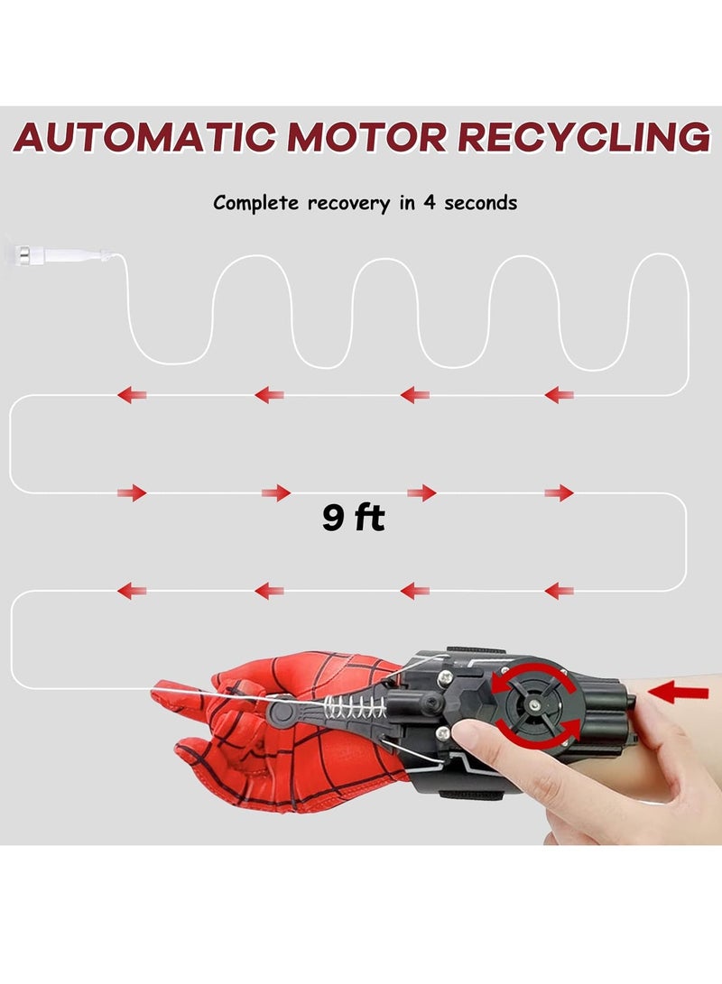 general Spider web shooting toy, 2.7m range key electric retraction, wristband, silk accessories USB charging, Spider-Man superhero, children and adults role-playing toy launcher. - Image 3