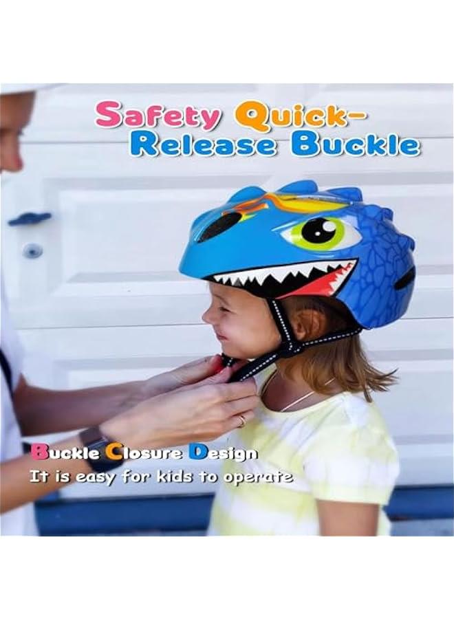 TRASSLE Toddler Helmet, Kids Bike Helmet, Dinosaur Design Multi-Sport Safety Helmet, Toddler Bike Cycling Scooter Helmet, Adjustable Protect Helmet for Kids Cycle for Boys and Girls Age 3-8 - Image 4
