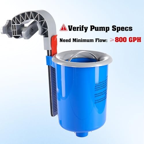 MUWOOB Above Ground Pool Skimmer with 5 Pool Skimmer Socks, Wall Mount Pool Surface Skimmer with Hose and Basket, Adjustable Floating Pool Filter, Automatically Cleans and Removes Pool Surfaces Leaves - Image 2