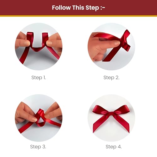SpecialYou.in Special You Satin Pink Ribbon Roll for Decoration- 5Pcs, Satin Ribbon 1/2 Inch for Bow for Gift Wrapping, Aesthetic Room Decor Items Pinterest Finds, Wall decor items, Room Decoration Items for Bedroom - Image 4