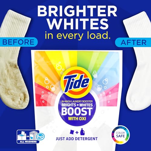 Tide Brights & Whites Odor Rescue, In Wash Odor Eliminator with Oxi, Scent Booster, Removes Odors in a Single Wash, 27 Count (Pack of 1) - Image 5