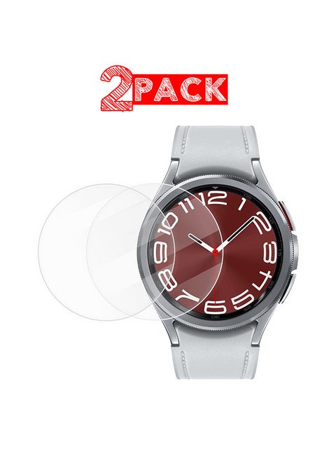 (for Samsung Galaxy Watch 6 Classic 47mm) 2 Pack Screen Protector Tempered Glass Anti-Scratch 9H Ultra-thin Screen Protector Protective Film Cover Accessories