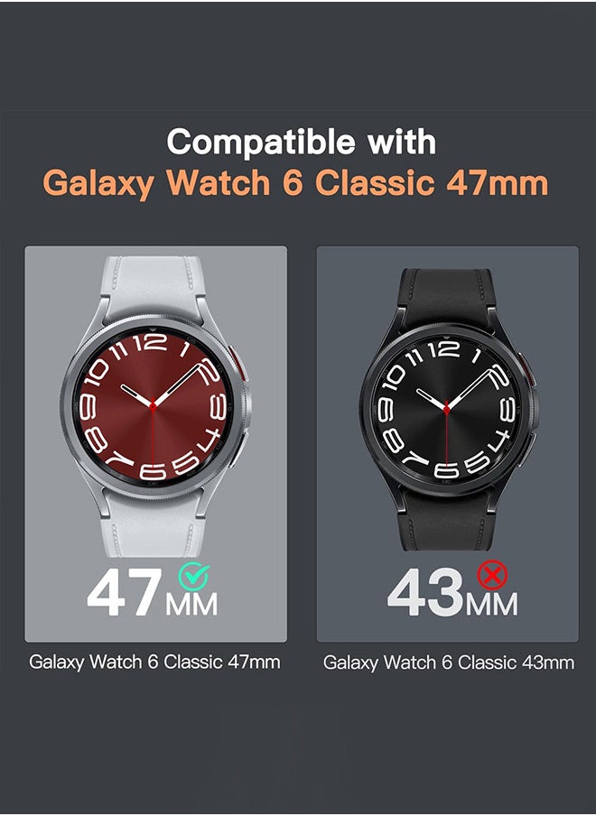 (for Samsung Galaxy Watch 6 Classic 47mm) 2 Pack Screen Protector Tempered Glass Anti-Scratch 9H Ultra-thin Screen Protector Protective Film Cover Accessories