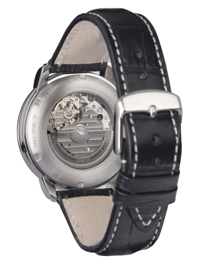 Zeppelin Leather Lz 127 Analog Black Dial Men's Watch-76562, Band Color -Black - Image 4