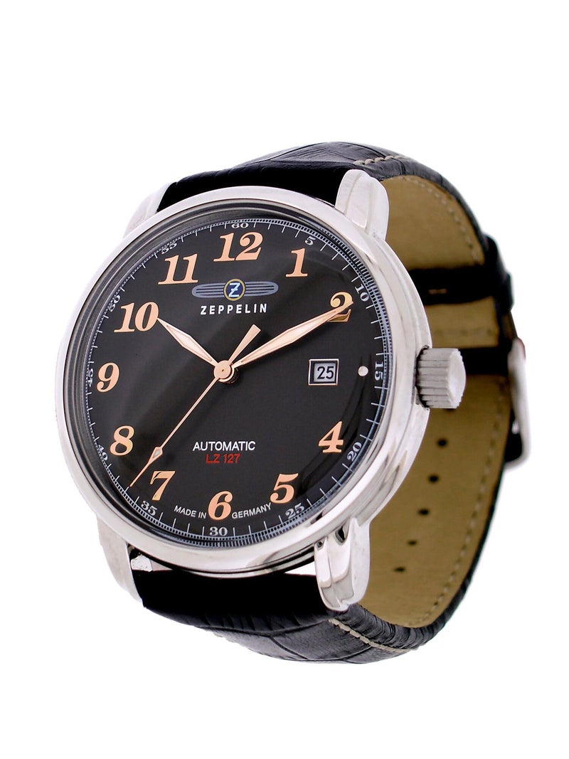 Zeppelin Leather Lz 127 Analog Black Dial Men's Watch-76562, Band Color -Black - Image 3