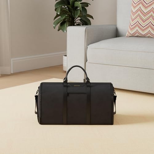 ZRSUN Garment Bag for Travel, Carry On Garment bag, Convertible Duffel Bag with Shoe Compartment, Perfect for Business Trips and Weekend Getaways, Black - Image 2