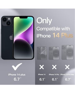 ESCASE Magnetic Silicone Case for iPhone 14 Plus 6.7-Inch, Compatible with MagSafe,Silky-Soft Touch Full-Body Protective Phone Case, Shockproof Cover with Microfiber Lining Black  - Image 2