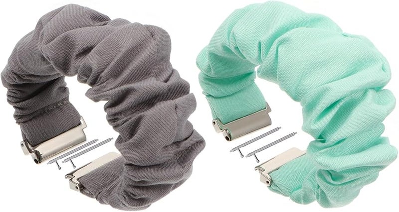 Soft Cloth Smartwatch Bands 2 Pack Elastic Scrunchie Straps For Women Daily Wear - Image 1